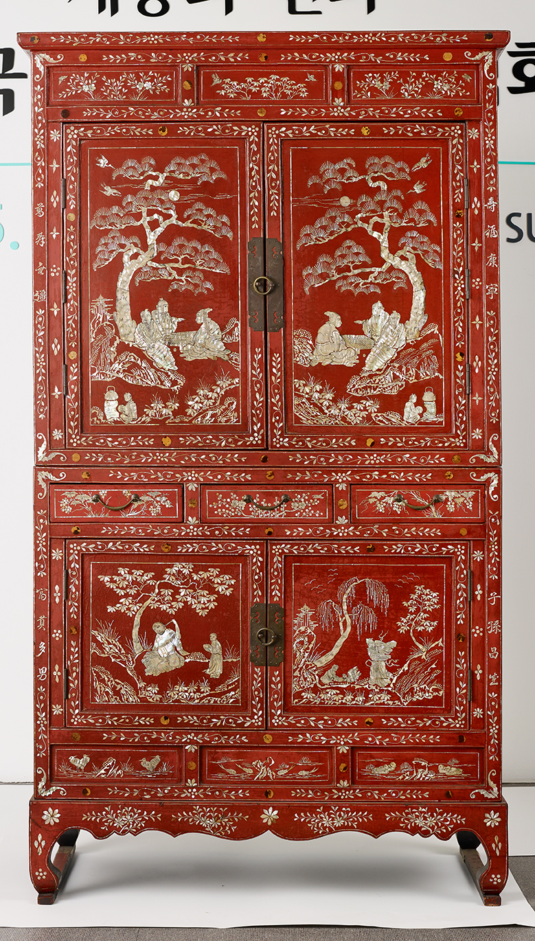 나전 주칠 이층 농